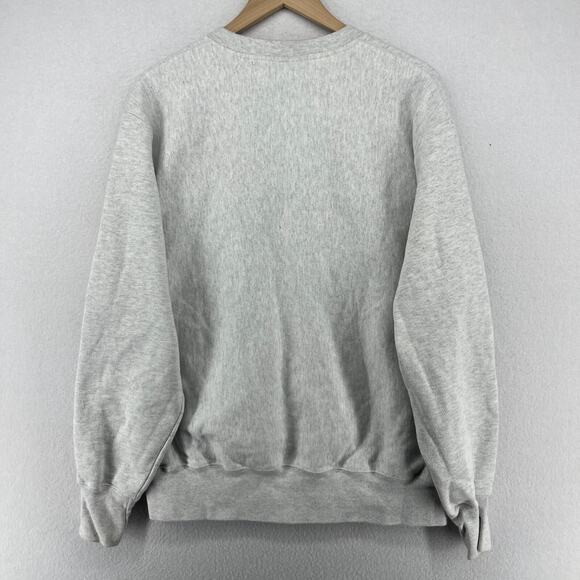 CHAMPION Reverse Weave Sweatshirt L INDEED Embossed Gray - Picture 2 of 15